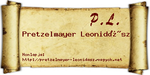 Pretzelmayer Leonidász névjegykártya